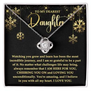 Gift for Daughter-Here For You - Love Knot Necklace