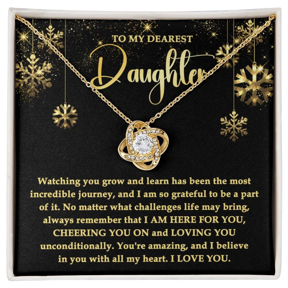 Gift for Daughter-Here For You - Love Knot Necklace