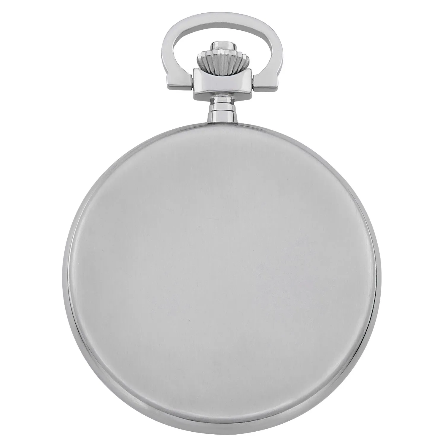 Gotham Men's Stainless Steel Classic Series Brushed Covered Quartz Pocket Watch # GWC14125SBU
