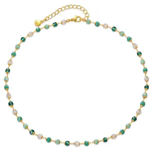Green Acrylic & 18K Gold-Plated Beaded Necklace