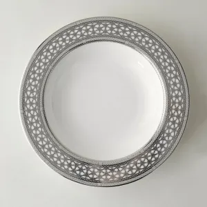Hawthorne Ice Platinum Rimmed Soup Bowl