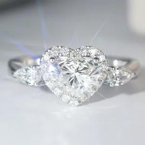 Heart Cut GIA Diamond Engagement Ring
