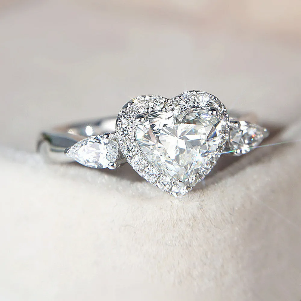 Heart Cut GIA Diamond Engagement Ring
