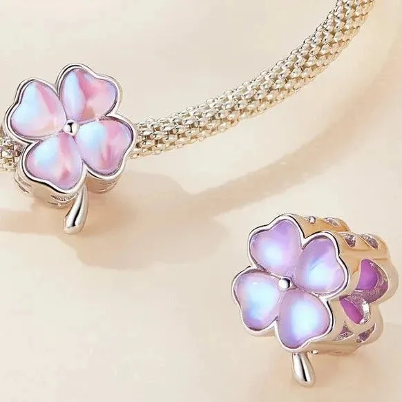 Heart-Shaped Charms with Colorful Diamond