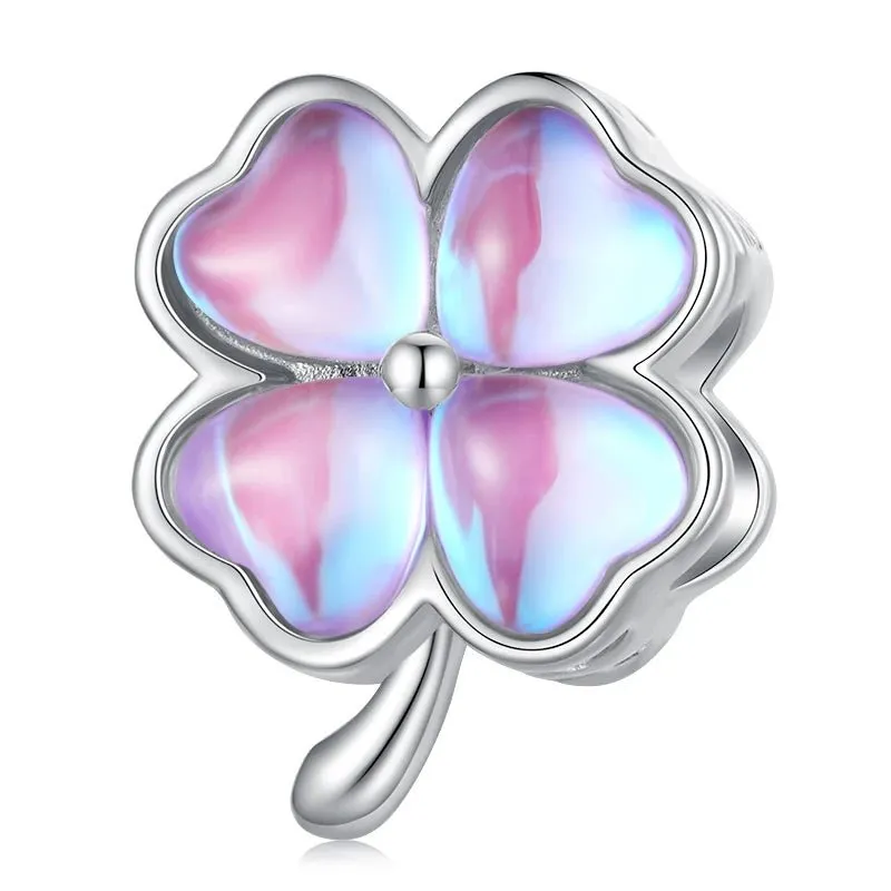 Heart-Shaped Charms with Colorful Diamond