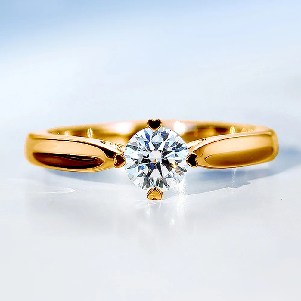 Heart-Shaped Claw GIA Diamond Solitaire Engagement Ring