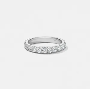 Hearts On Fire Platinum Vela French Cut Pavé Round Diamond Band - 0.1ctw