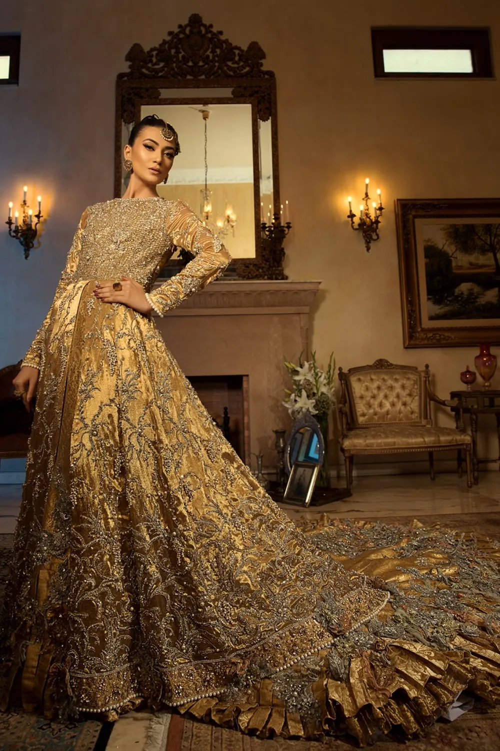 Heavy Bridal Luxury Wear for Wedding #N7095