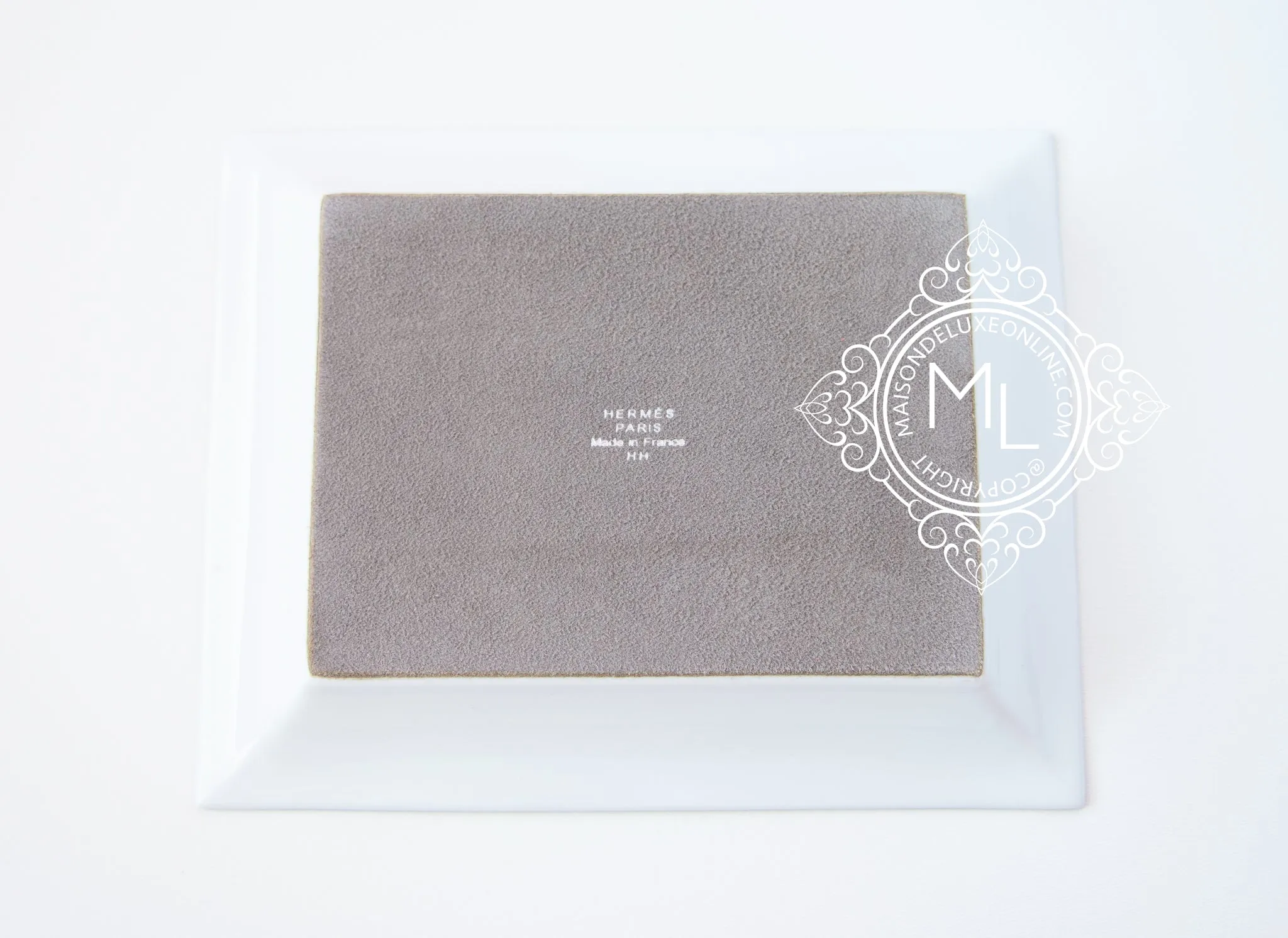 Hermes Classic Mosaique 24 Platinum Tray Ashtray