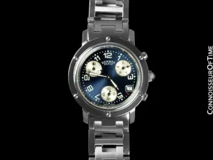 Hermes Ladies Clipper Chronograph Quartz Watch - Stainless Steel