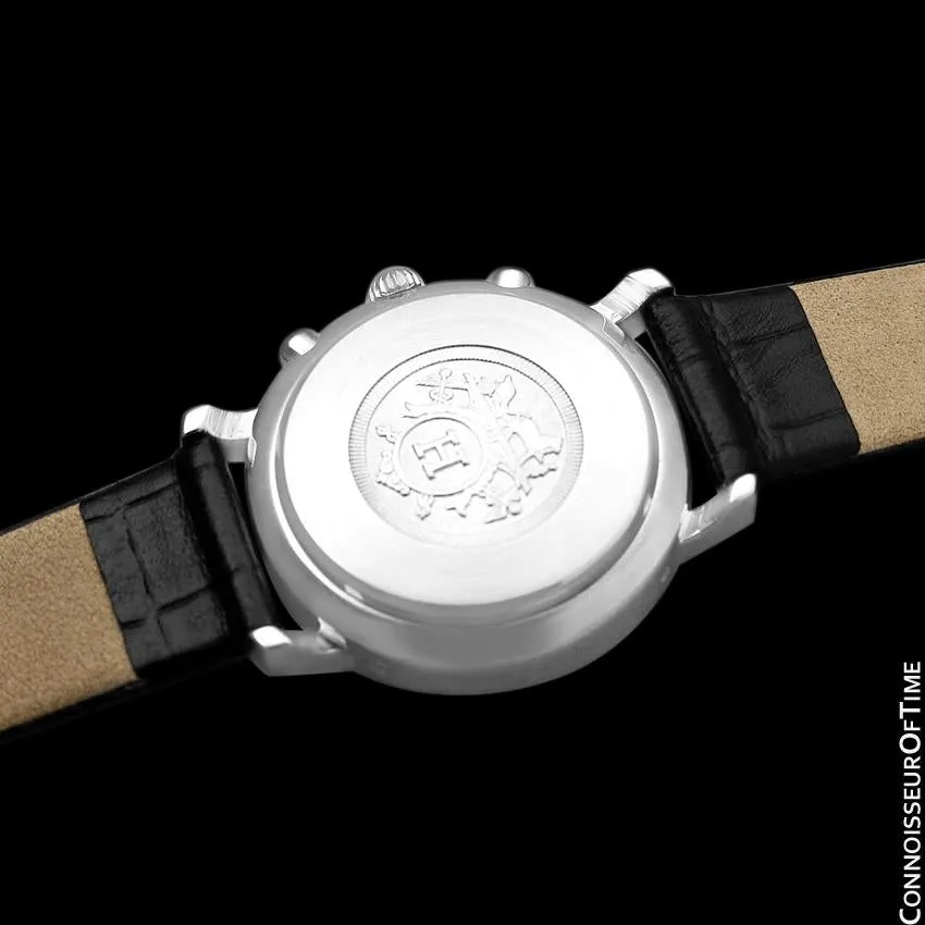 Hermes Ladies Unisex Clipper Chronograph Quartz Watch - Stainless Steel