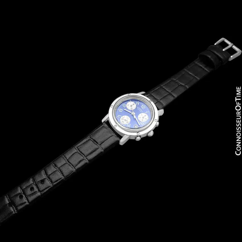 Hermes Ladies Unisex Clipper Chronograph Quartz Watch - Stainless Steel