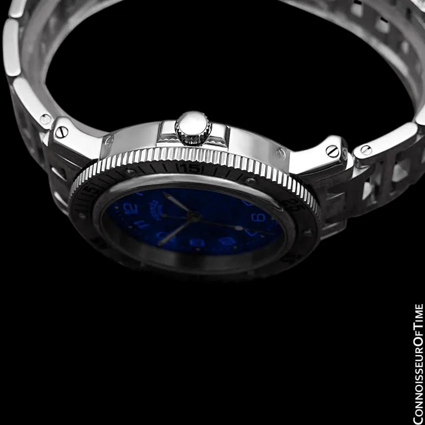 Hermes Mens Full Size Clipper Diver Quartz Watch - Stainless Steel