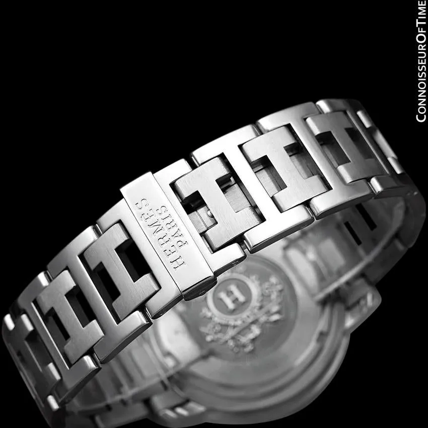 Hermes Mens Full Size Clipper Diver Quartz Watch - Stainless Steel