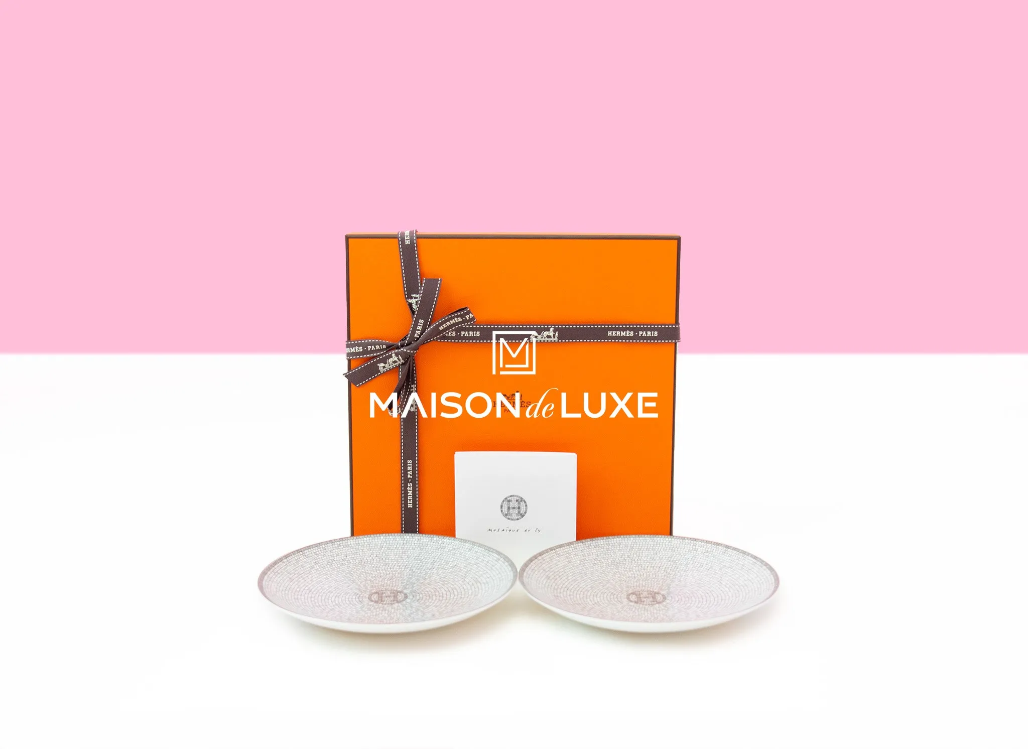 Hermes Mosaique au 24 Platinum Bread & Butter Plate - Two