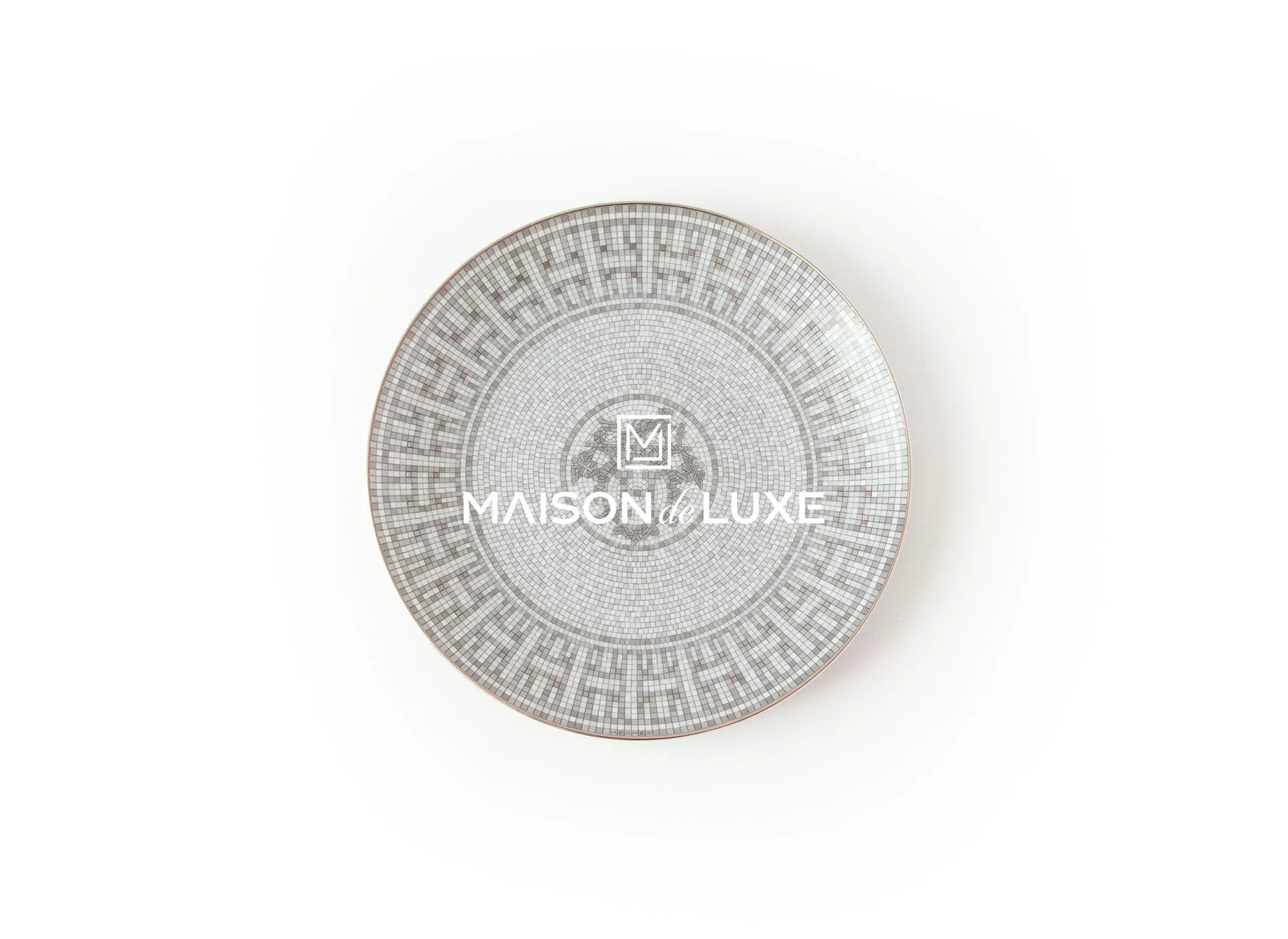 Hermes Mosaique au 24 Platinum Dessert Plate