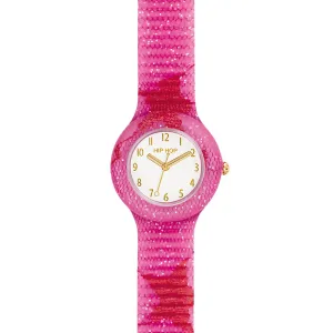 Hip hop clock pink red star lace collection 32mm hwu1225
