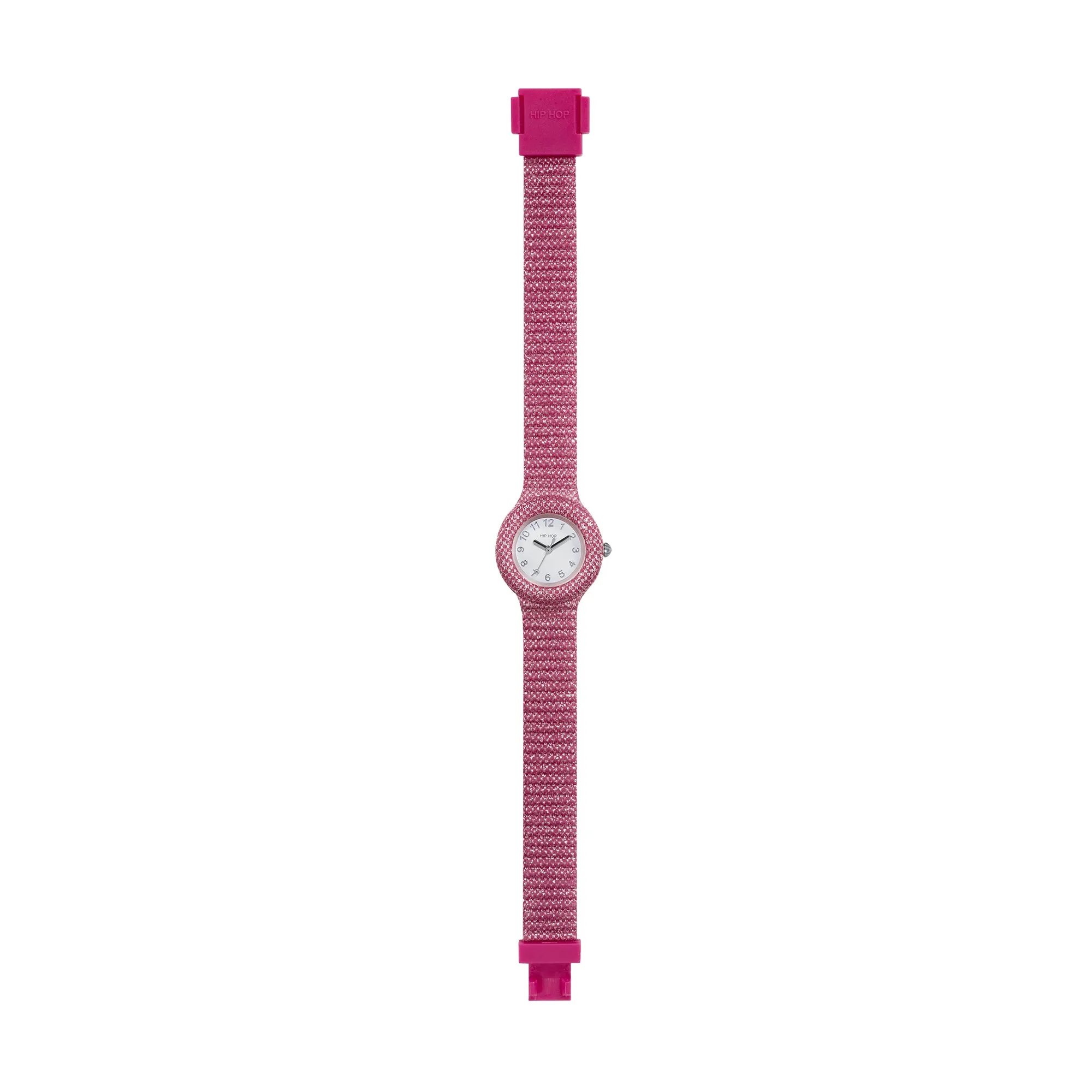 Hip hop fuchsia shimmer crush collection clock 28mm hwu1245
