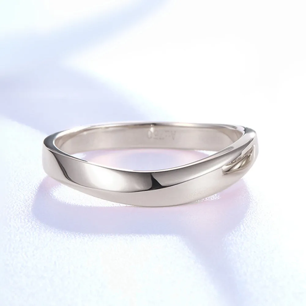 His And Hers Diamond Curved Wedding Ring Set