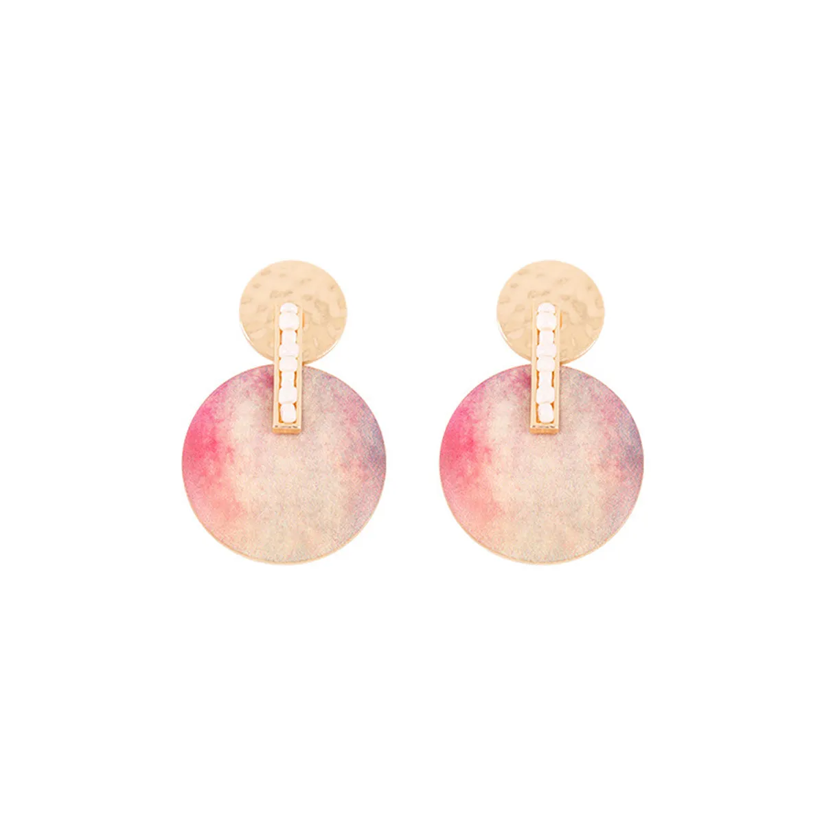 Howlite & Enamel 18K Gold-Plated Round Drop Earrings