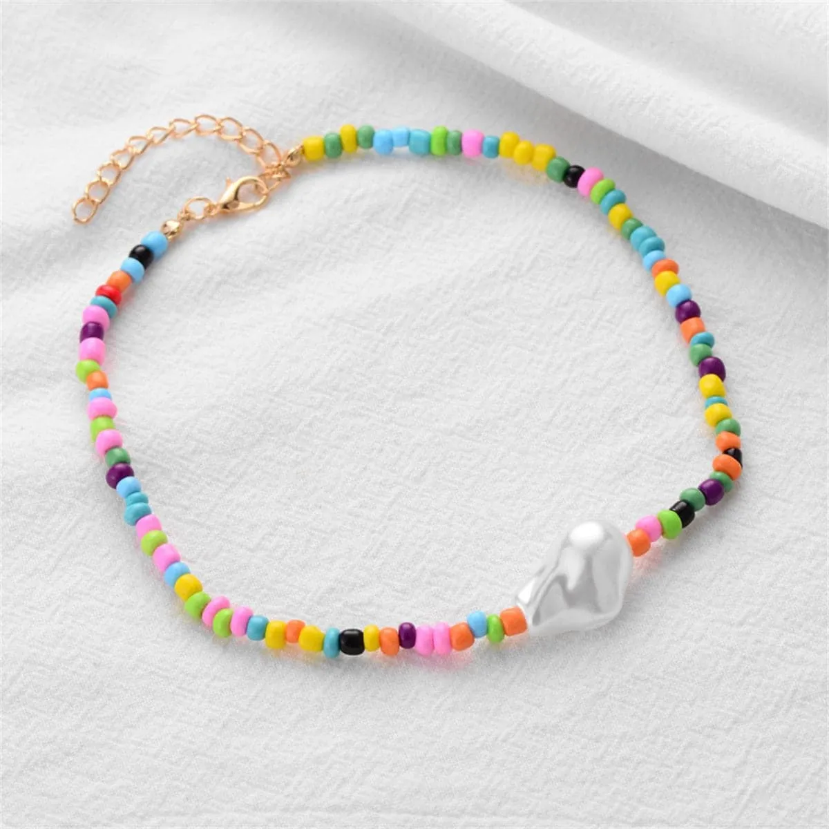 Howlite & Pearl 18k Gold-Plated Bead Necklace