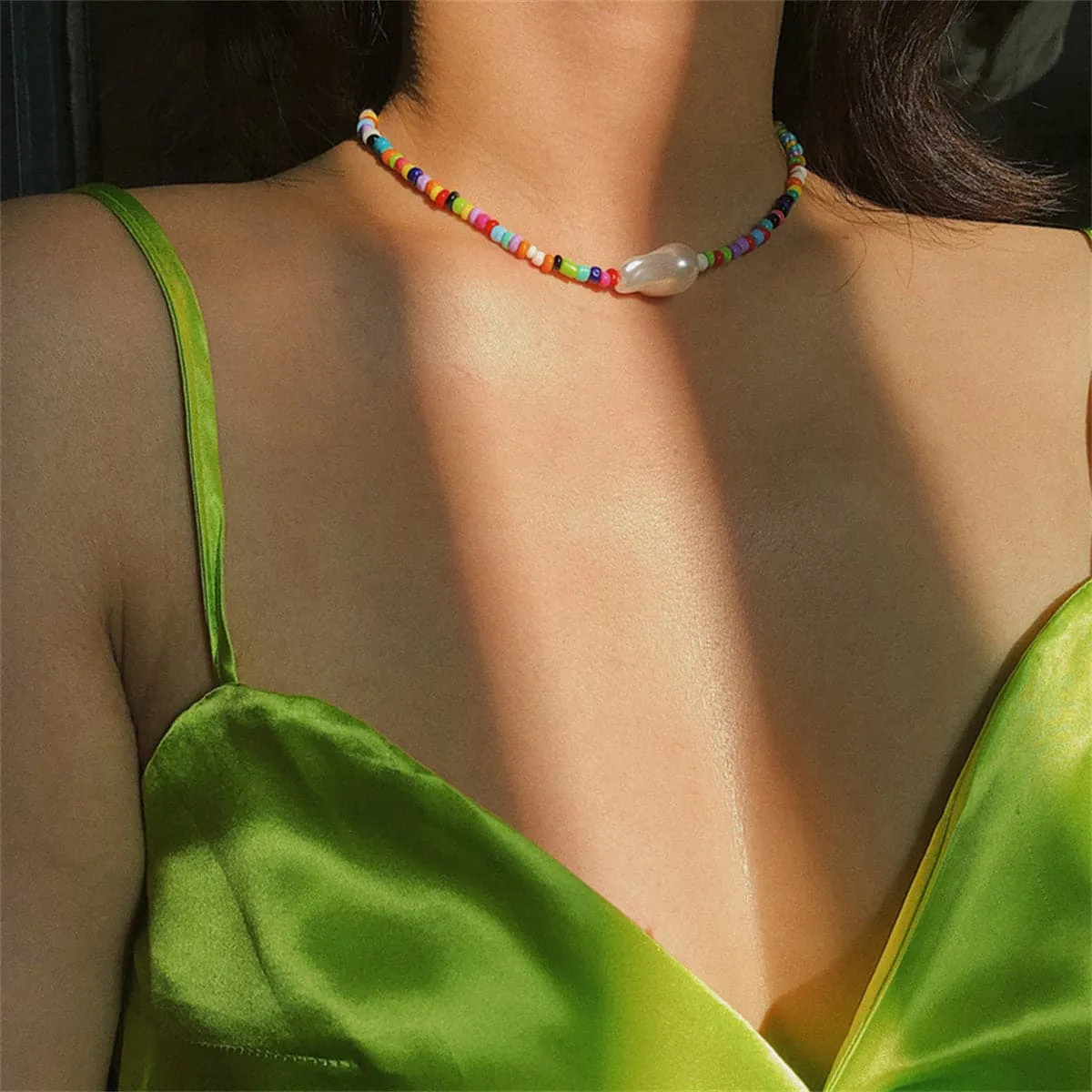 Howlite & Pearl 18k Gold-Plated Bead Necklace