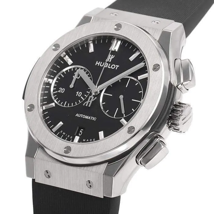 HUBLOT ClASSIC FUSION BLACK TITANIUM 45 MM MEN WATCH 521.NX.1171.RX