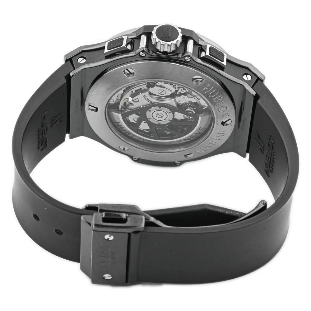 Hublot Mens Big Bang Black Ceramic 44mm Black Chronograph Arabic and Stick Dial Watch Reference #: 31.CK.114.RX
