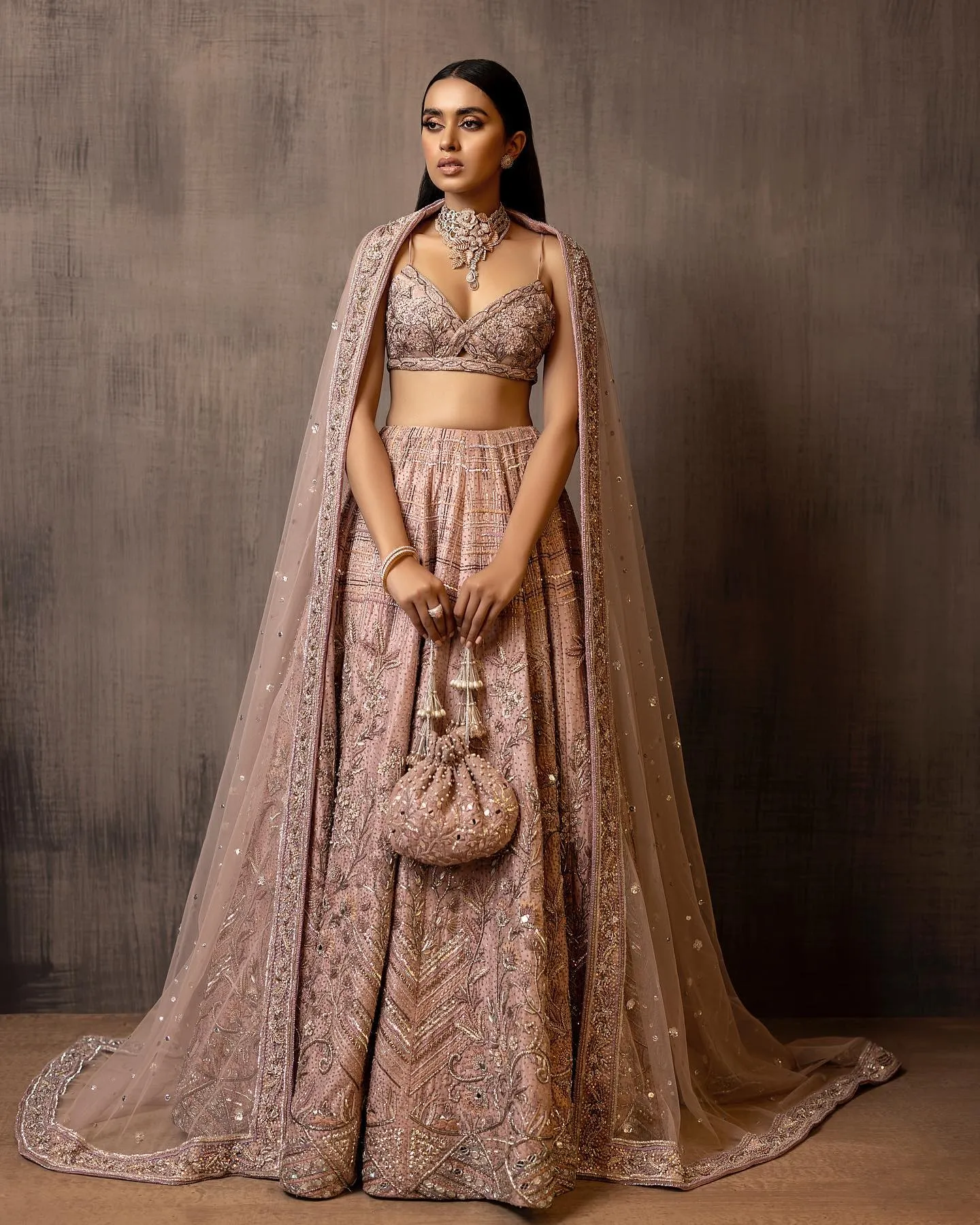Indian Bridal Lehenga Choli and Dupatta for Wedding