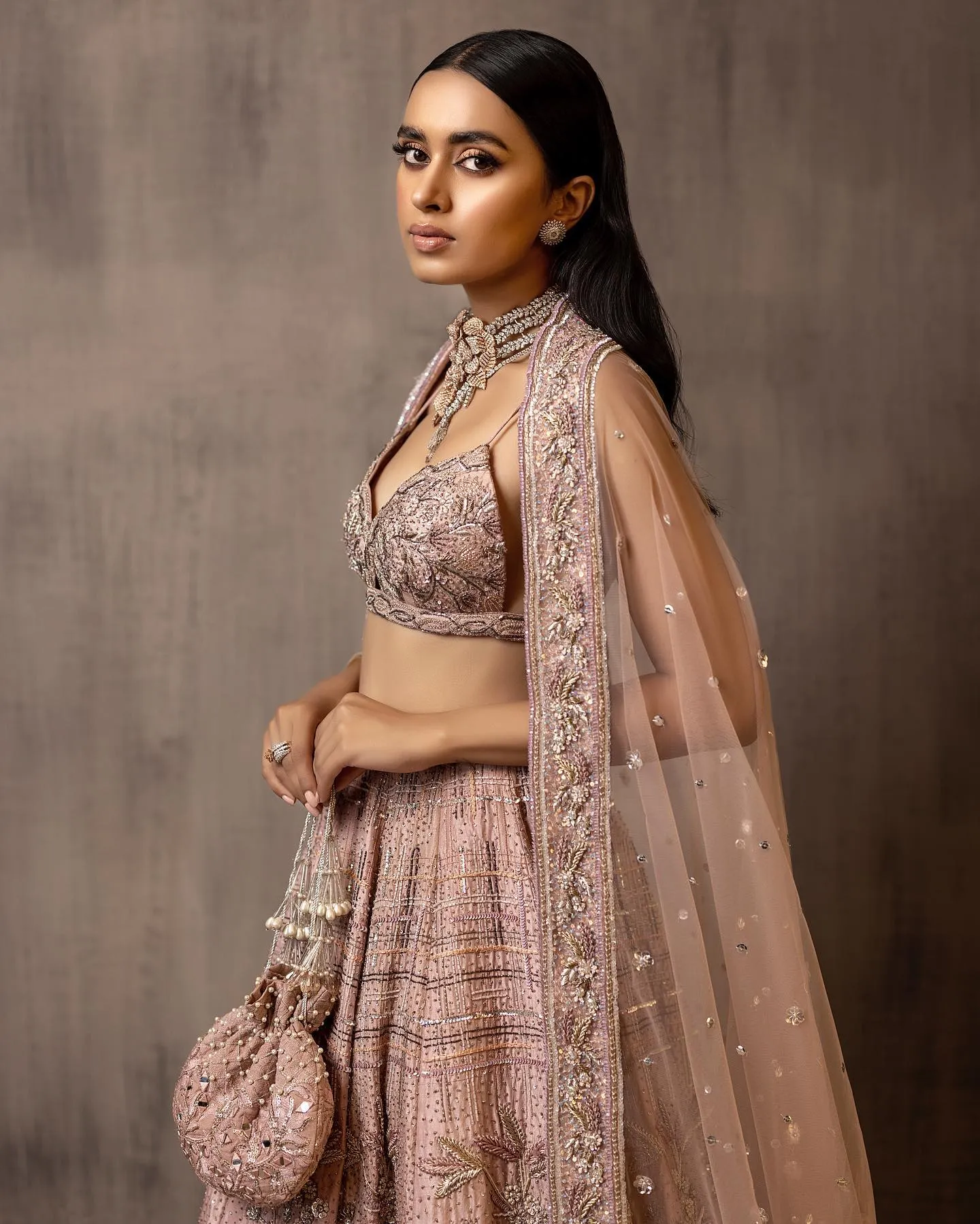 Indian Bridal Lehenga Choli and Dupatta for Wedding
