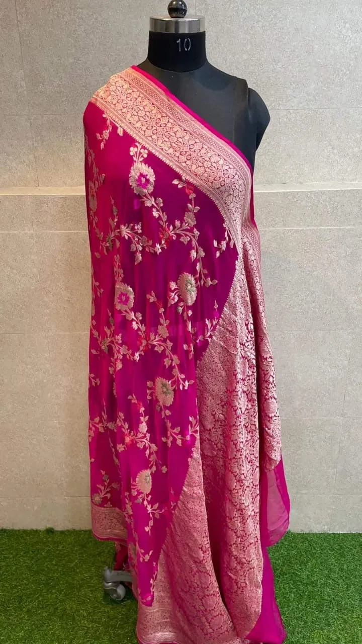 Introducing Pure Georgette Khaddi (Saree)Lehenga
