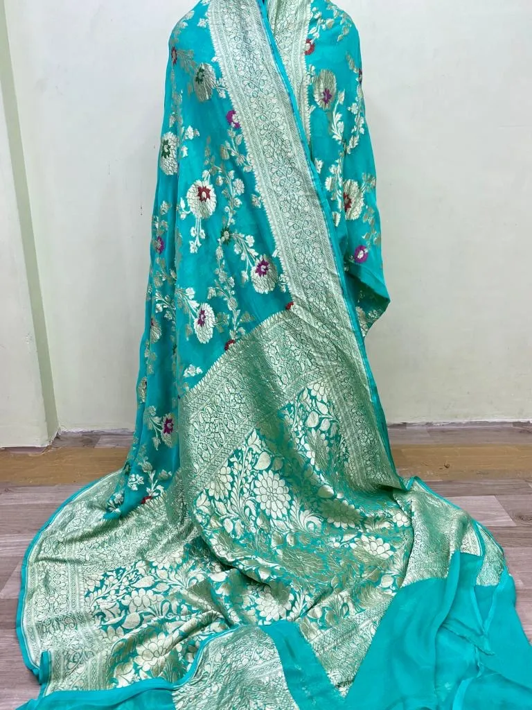 Introducing Pure Georgette Khaddi (Saree)Lehenga