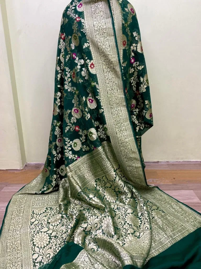 Introducing Pure Georgette Khaddi (Saree)Lehenga
