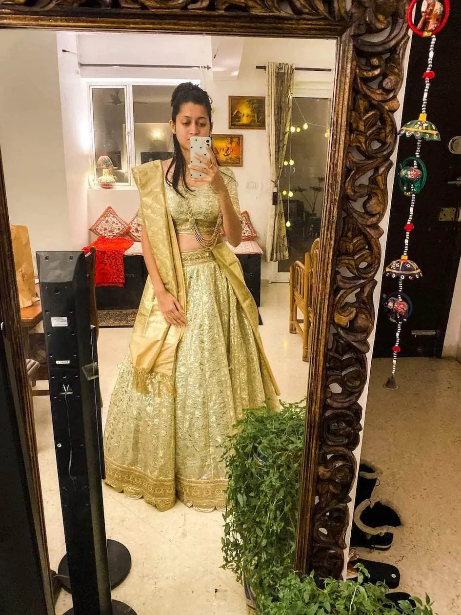 Introducing Pure Georgette Khaddi (Saree)Lehenga