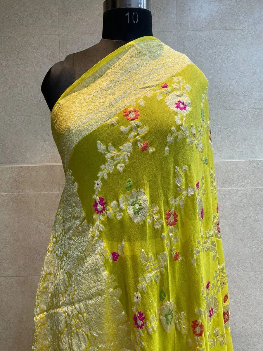 Introducing Pure Georgette Khaddi (Saree)Lehenga