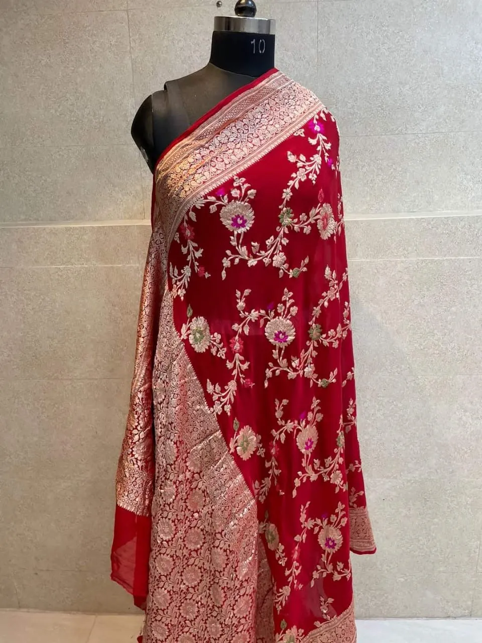 Introducing Pure Georgette Khaddi (Saree)Lehenga
