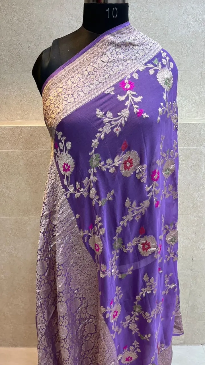Introducing Pure Georgette Khaddi (Saree)Lehenga
