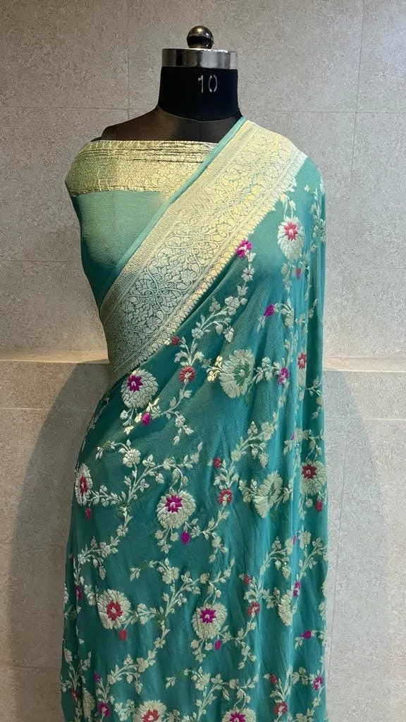 Introducing Pure Georgette Khaddi (Saree)Lehenga