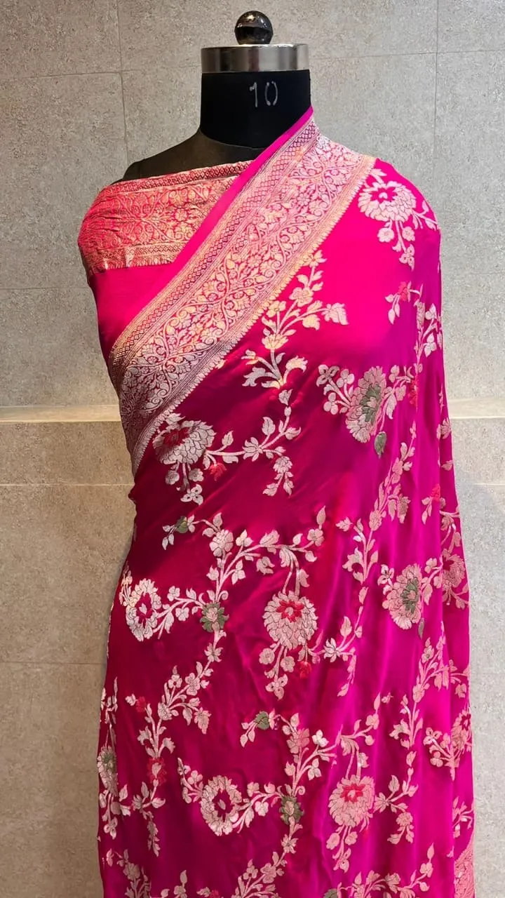 Introducing Pure Georgette Khaddi (Saree)Lehenga