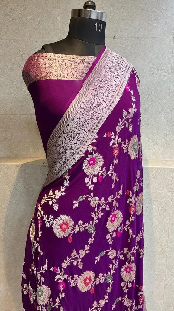 Introducing Pure Georgette Khaddi (Saree)Lehenga