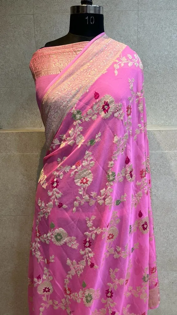 Introducing Pure Georgette Khaddi (Saree)Lehenga