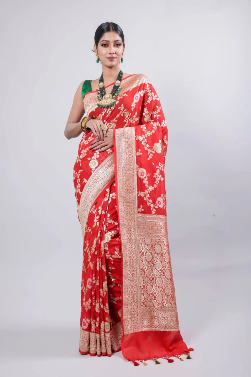 Introducing Pure Georgette Khaddi (Saree)Lehenga