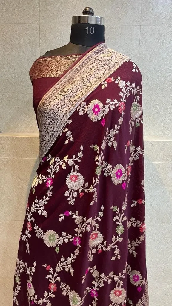 Introducing Pure Georgette Khaddi (Saree)Lehenga