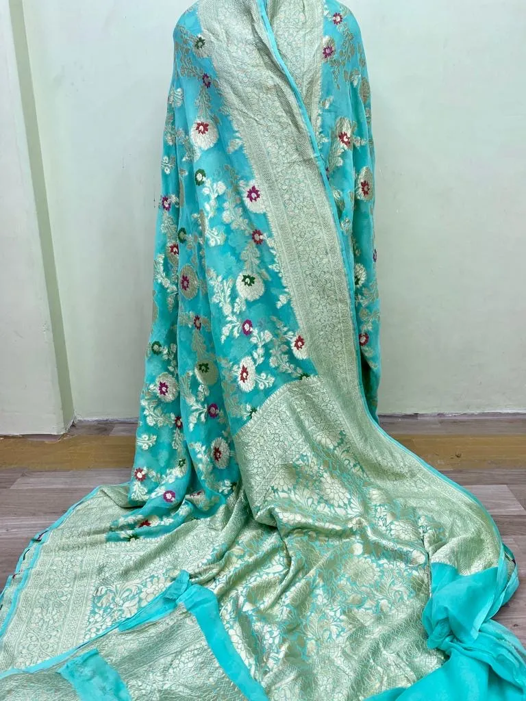 Introducing Pure Georgette Khaddi (Saree)Lehenga