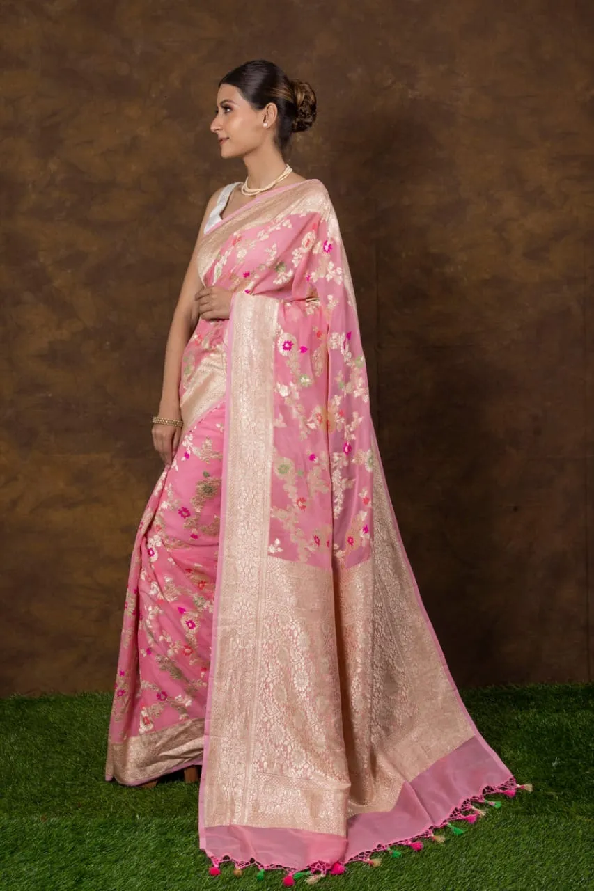 Introducing Pure Georgette Khaddi (Saree)Lehenga