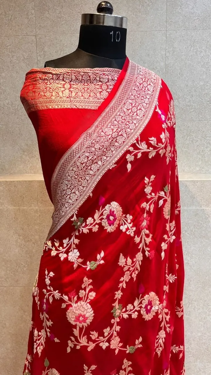 Introducing Pure Georgette Khaddi (Saree)Lehenga