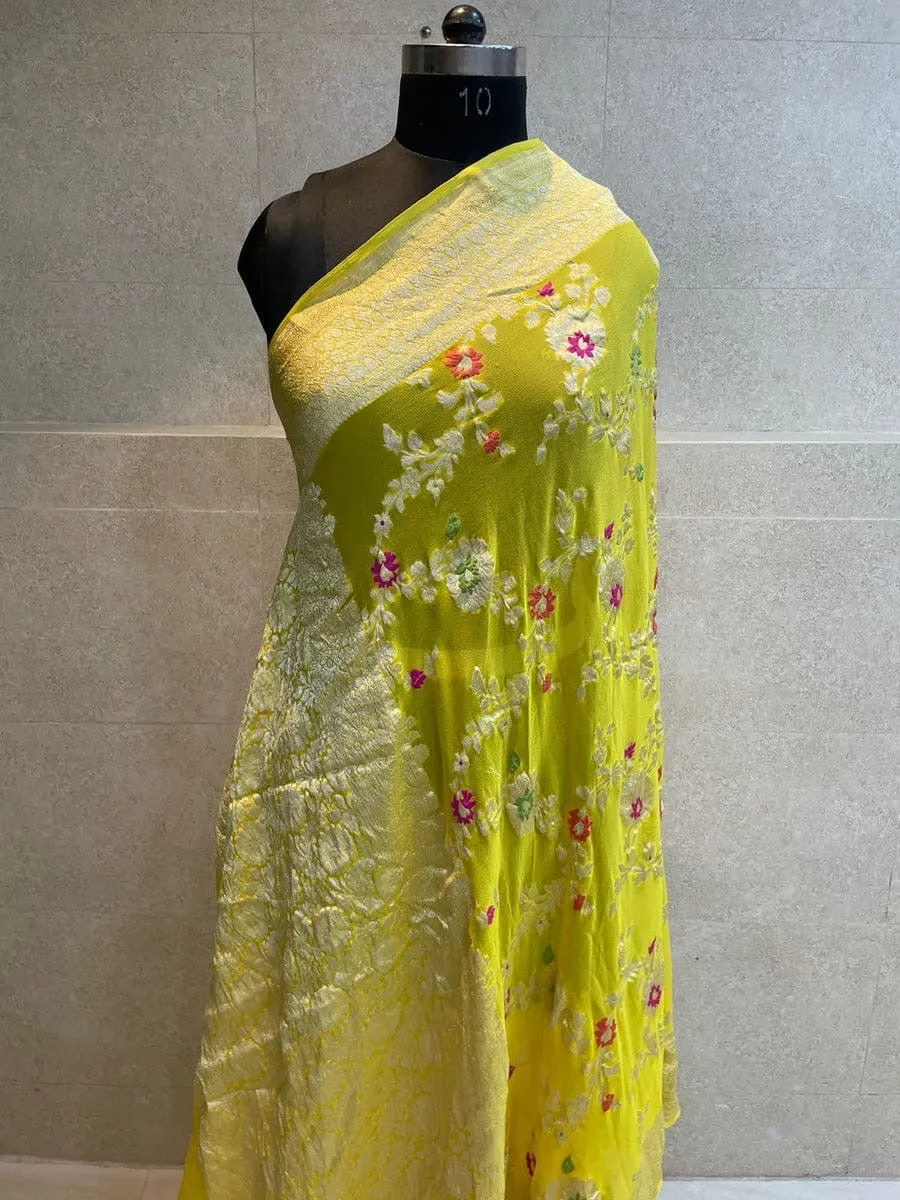 Introducing Pure Georgette Khaddi (Saree)Lehenga