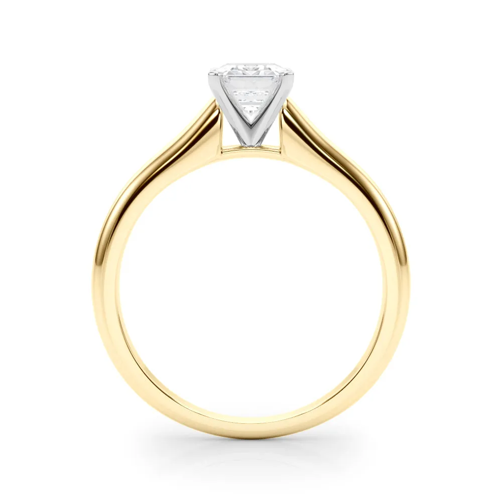 Isabella Emerald Diamond Solitaire Engagement Ring