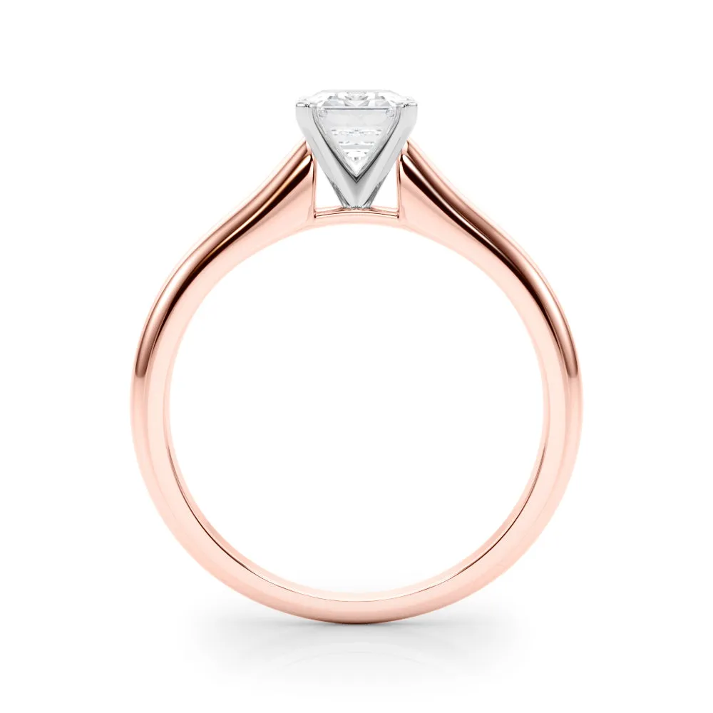 Isabella Emerald Diamond Solitaire Engagement Ring