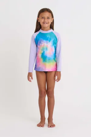 Jetpilot Girls LS Rashie - Tie Dye